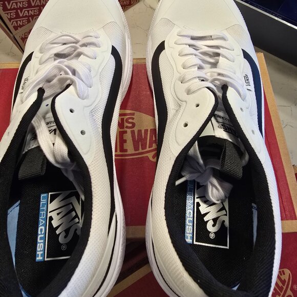 Vans Men's UltraRange Exo White Black Striped Trail Skate Shoes Size 11.5 NEW - Picture 8 of 10